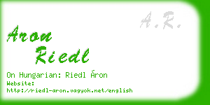 aron riedl business card